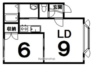 コーポイケダA【1階】の間取り